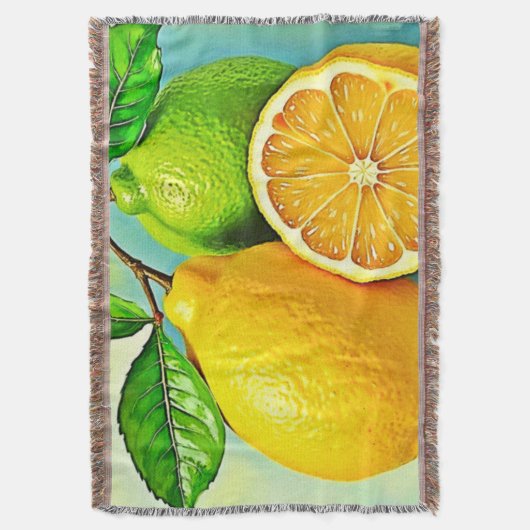 Zesty Citrus Burst of Sunshine Design Decke (Vorderseite Vertikal)