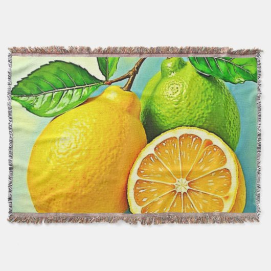 Zesty Citrus Burst of Sunshine Design Decke (Vorderseite)
