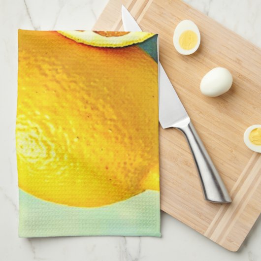 Zesty Citrus Burst of Sunshine Design Geschirrtuch (Viertel Falte)
