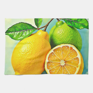 Zesty Citrus Burst of Sunshine Design Geschirrtuch