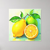 Zesty Citrus Burst of Sunshine Design Leinwanddruck (Vorderseite)