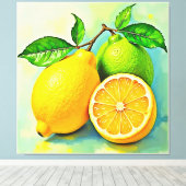 Zesty Citrus Burst of Sunshine Design Leinwanddruck (Insitu (Holzboden))