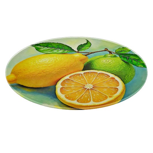 Zesty Citrus Burst of Sunshine Design Schneidebrett (Ecke)