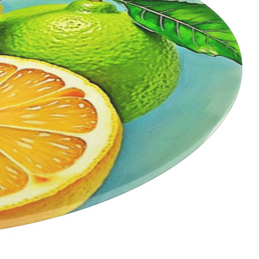 Zesty Citrus Burst of Sunshine Design Schneidebrett (Ecke)