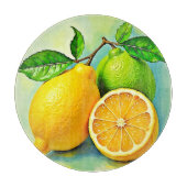Zesty Citrus Burst of Sunshine Design Schneidebrett (Vorderseite)
