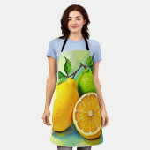 Zesty Citrus Burst of Sunshine Design Schürze (Getragen)