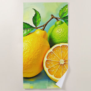 Zesty Citrus Burst of Sunshine Design Strandtuch