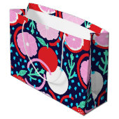 Zesty Citrus Fruit Summer Midnight Market Große Geschenktüte (Rückseite Schrägansicht)