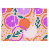 Zesty Citrus Fruit Summer Pink Lemonade Große Geschenktüte (Rückseite)