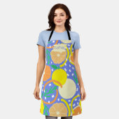 Zesty Citrus Geometric Confetti Chef Amalfi Coast Schürze (Getragen)
