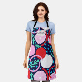 Zesty Citrus Geometric Confetti Chef Midnight Schürze (Getragen)