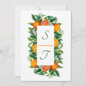 Zesty Citrus Orange Dream Wedding Einladung (Rückseite)