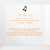 Zesty Citrus Orange Dream Wedding Tri-Fold Card Dreifach Gefaltete Ankündigung (Innenseite Mitte)