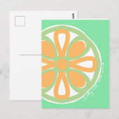 Zesty citrus postcard postkarte (Vorne/Hinten)