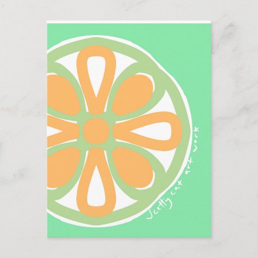 Zesty citrus postcard postkarte (Vorderseite)