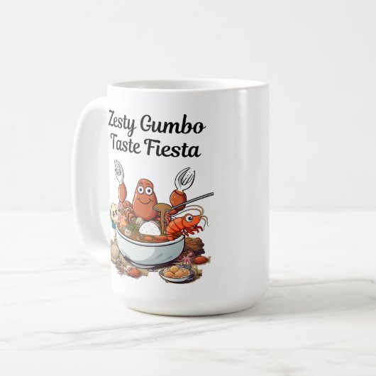 Zesty Gumbo Taste Fiesta Kaffeetasse (Vorderseite Links)