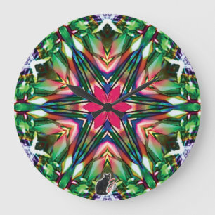 Zesty Kaleidoscope Große Wanduhr