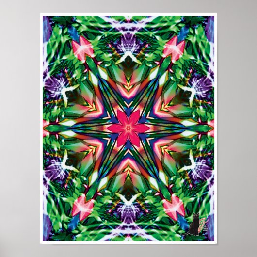 Zesty Kinetic Collage Kaleidoscope Poster (Vorne)