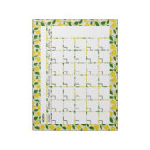 Zesty Lemon Calendar Notepad Notizblock (Rotiert)
