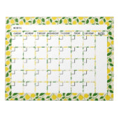 Zesty Lemon Calendar Notepad Notizblock (Vorderseite)