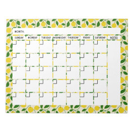 Zesty Lemon Calendar Notepad Notizblock