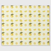 Zesty Lemon Citrus Pattern in Yellow and Green Geschenkpapier (Flach)