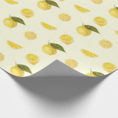 Zesty Lemon Citrus Pattern in Yellow and Green Geschenkpapier (Ecke)