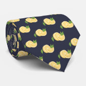 Zesty Lemon Navy Krawatte (Gerollt)