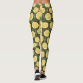 Zesty Lemon Pattern Tights Leggings (Rückseite)