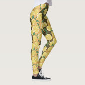 Zesty Lemon Pattern Tights Leggings (Rechts)