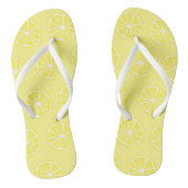 Zesty Lemon Slice Citrus Yellow Pool & Beach Fun Badesandalen (Fußbett)
