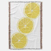 Zesty Lemon Slice Trio Throw Blanket Decke (Vorderseite Vertikal)