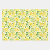 Zesty Lemon Watercolor Geschenkpapier Set (Vorderseite 2)