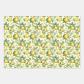 Zesty Lemon Watercolor Geschenkpapier Set (Vorderseite)