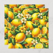 Zesty Lemon Whirl: Eine Citrus-Symphonie Einladung (Vorne/Hinten)