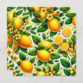 Zesty Lemon Whirl: Eine Citrus-Symphonie Einladung (Vorne/Hinten)