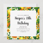 Zesty Lemon Whirl: Eine Citrus-Symphonie Einladung (Rückseite)