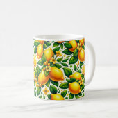 Zesty Lemon Whirl: Eine Citrus-Symphonie Kaffeetasse (VorderseiteRechts)