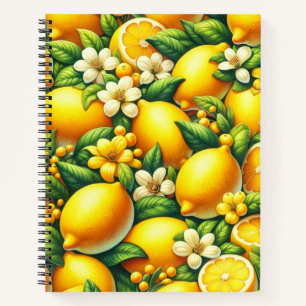 Zesty Lemon Whirl: Eine Citrus-Symphonie Notizblock