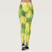 Zesty Lemon: Zitrus Pattern Delight Leggings (Rückseite)