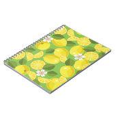 Zesty Lemon: Zitrus Pattern Delight Notizblock (Linke Seite)