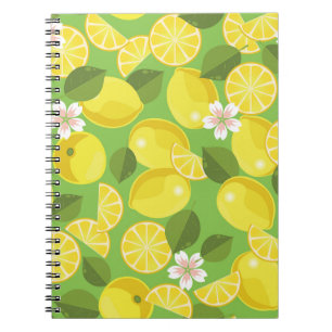 Zesty Lemon: Zitrus Pattern Delight Notizblock