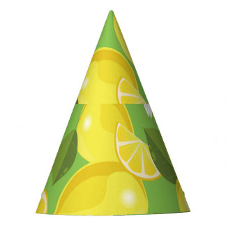 Zesty Lemon: Zitrus Pattern Delight Partyhütchen