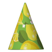 Zesty Lemon: Zitrus Pattern Delight Partyhütchen (Rechts)