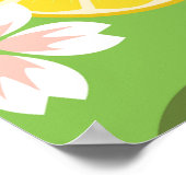 Zesty Lemon: Zitrus Pattern Delight Poster (Ecke)