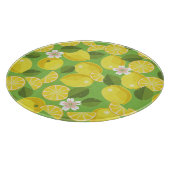Zesty Lemon: Zitrus Pattern Delight Schneidebrett (Ecke)