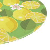 Zesty Lemon: Zitrus Pattern Delight Schneidebrett (Ecke)