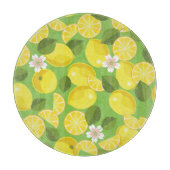 Zesty Lemon: Zitrus Pattern Delight Schneidebrett (Vorderseite)