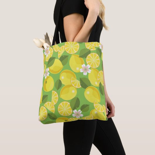 Zesty Lemon: Zitrus Pattern Delight Tasche (Von Nahem)