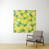 Zesty Lemon: Zitrus Pattern Delight Wandteppich (Beispiel (Horizontal))